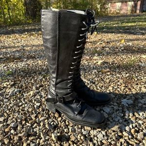 Women’s Colin Stuart Black Leather Riding Boots. US size 10 GUC